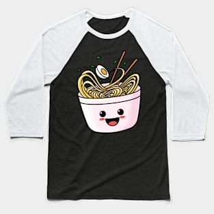 Cute Kawaii Ramen Chibi Japan Anime Noodles Baseball T-Shirt
